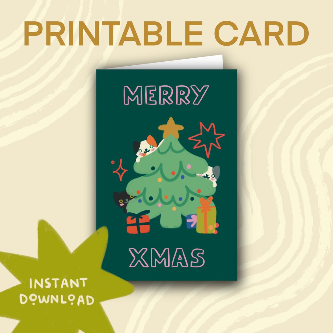 Printable Christmas Card | Instant Download | Digital Download ...