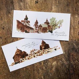Lot de 4 cartes postales - Paysages d'Arménie