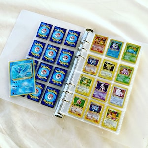 MINI doppelseitiger 12 Ordner Seiten - passend für 1:2 Pokemon Karten - für 6 Ringe A5 Ordner - Packung mit 30 Seiten