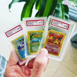 10 plaques graduées MINI vides pour cartes Pokémon à l'échelle 1: 2