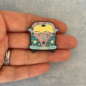 Entdecker Abenteurer Camper van Leben Frieden Emaille Anstecknadel Geburtstagsgeschenk Strumpffüller Geschenk Reisende Hippie Vintage Retro