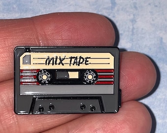 Mix Tape Enamel Pin badge: 80s 90s Retro Nostalgia
