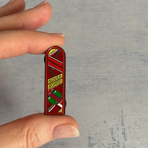 Back to the Future Hoverboard Enamel Pin: 80s Movie Lapel Badge