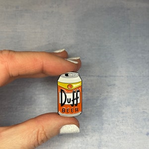 80s 90s child vintage retro lapel pin enamel badge duff beer the Simpsons Homer cartoon backing card stocking filler birthday present gift