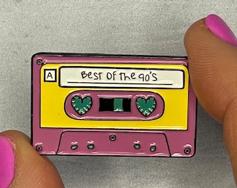 90s Mix Tape Enamel Pin: Retro Nostalgia Gift