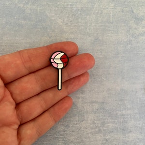 80s 90s child vintage retro lapel pin enamel badge lollipop lolly sweets children childhood memories birthday stocking filler present gift