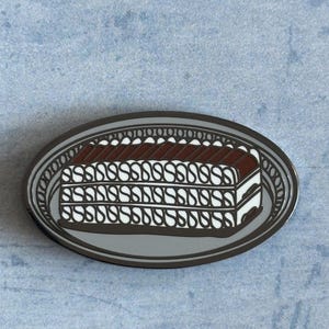 Jaren &#39;80 Jaren &#39;90 kind vintage retro reversspeld emaille badge fancy pudding vienetta ijs chocolade snoep cadeau cadeau dessert zilveren dienblad