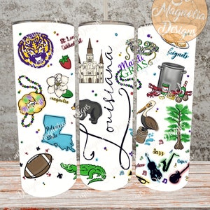 Louisiana-20oz skinny tumbler-State Tumbler