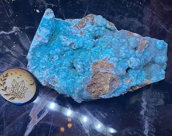 Blue Hemimorphite Crystal Specimen – Natural Raw Mineral for Collectors & Healing Work