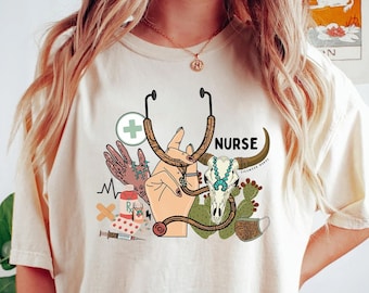 Camisa de enfermera occidental, futura enfermera, enfermera registrada, futura enfermera, enfermera registrada, camisa de enfermera RN, camisetas de enfermera, camisa de enfermera para el trabajo,