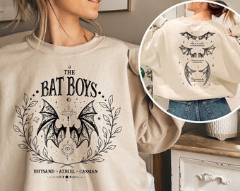 La camisa de los Bat Boys, la sudadera vintage Acotar Bookish, los ilirios de la corte nocturna, una corte de espinas y rosas Rhysand Cassian Azriel