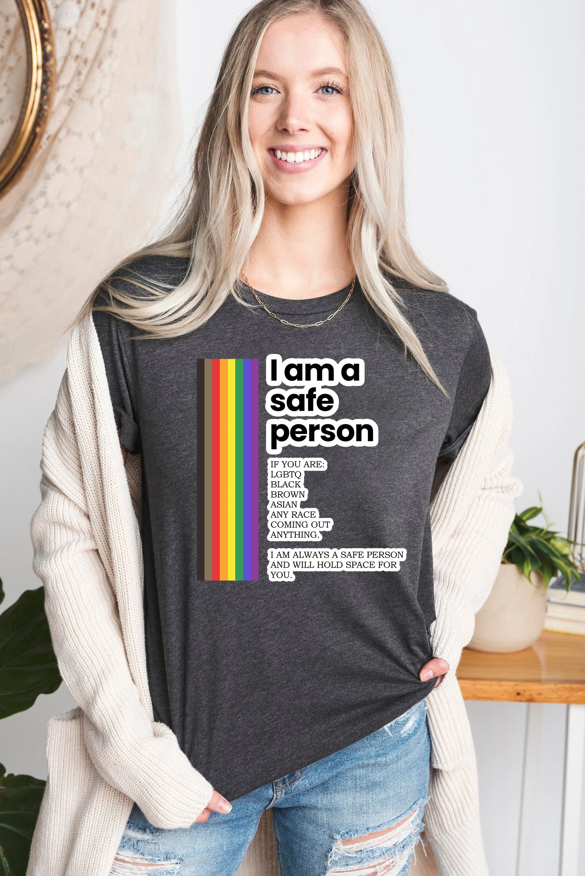 Discover Ally Shirt, Safe Person Shirt, LGBTQ Ally T Shirt, LGBT T Shirt For Ally, Safe Space Pride Shirt, Ally Gift, Rainbow Tshirt, Equality