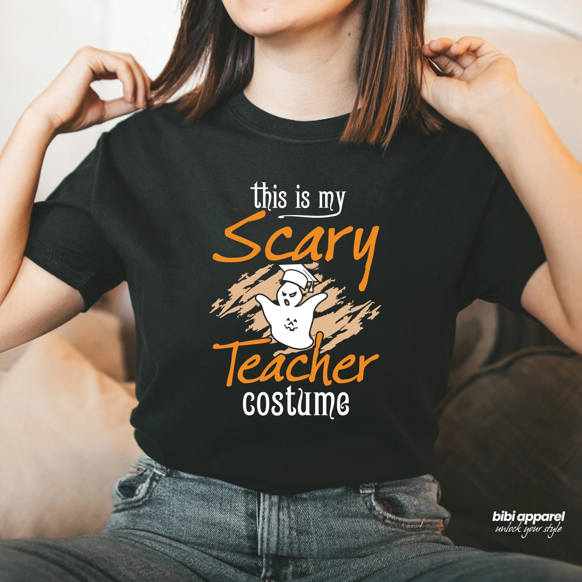 This Is My Scary Teacher Costume Funny Teacher Halloween T-Shirt