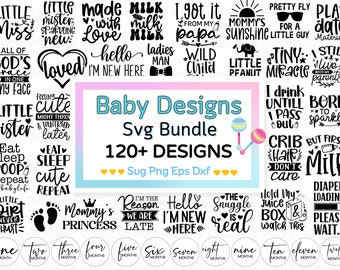 Baby SVG Bundle, Funny Baby Svg, Newborn SVG Bundle, Baby Shower SVG ...