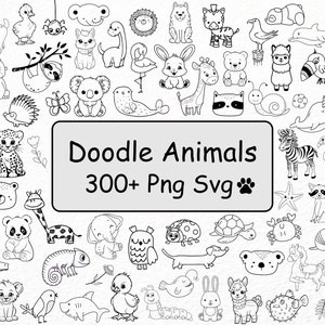 Pacote Doodle Animals Svg,Animal Svg,Doodle Svg,Safari Animal Svg,Animal Bonito Svg,Animal De Fazenda Svg,Animal Clipart Png,Nursery Svg,Woodland
