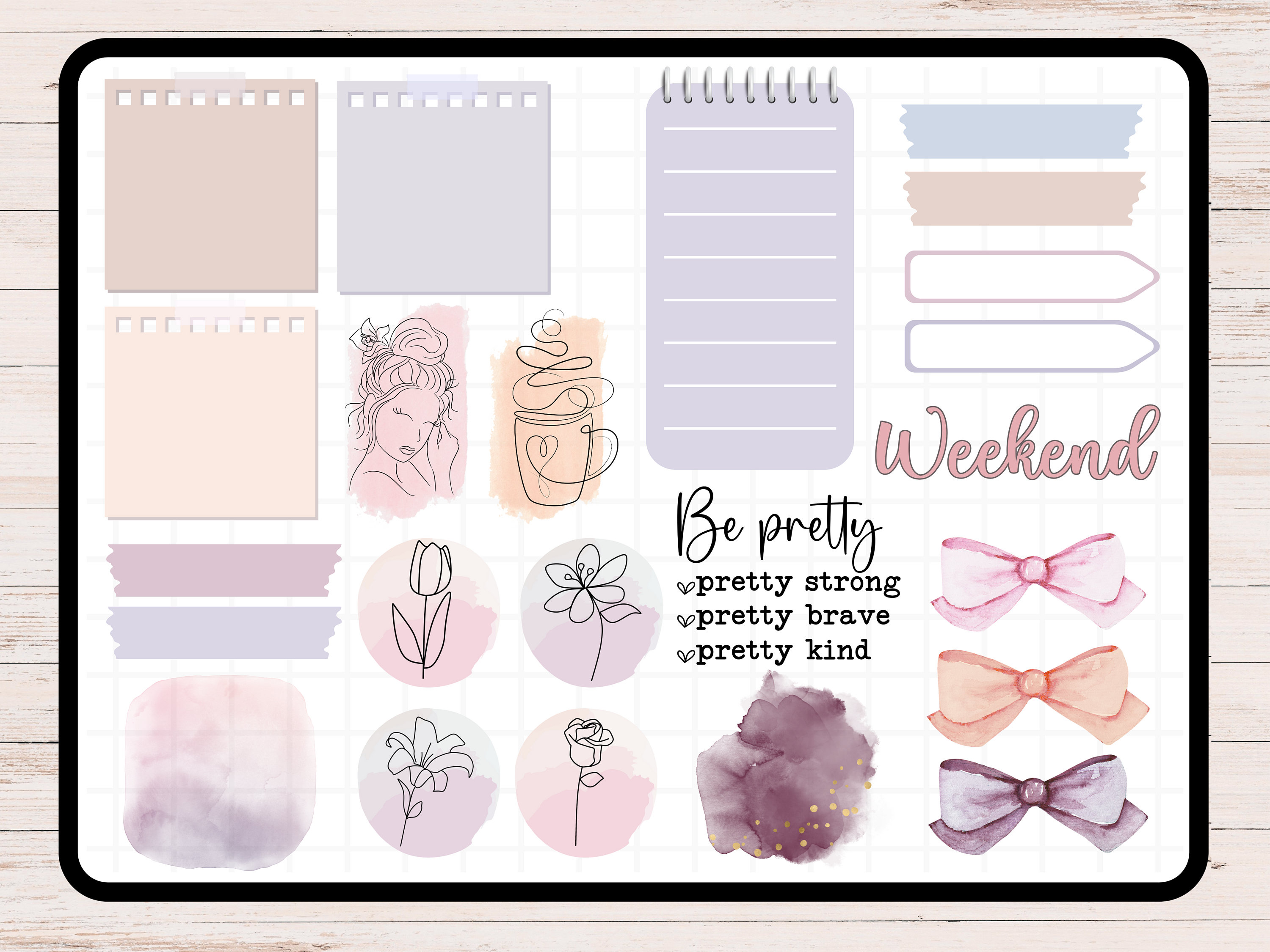 Everyday Digital Stickers, Pre-cropped Goodnotes Stickers (PNG) - Etsy