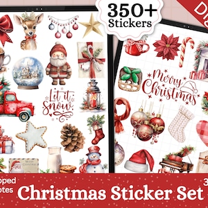 Weihnachten digitale Goodnotes-Aufkleber, Goodnotes Winter digitale Aufkleber, gemütliche Weihnachts-Goodnotes-Aufkleber, Notizregal
