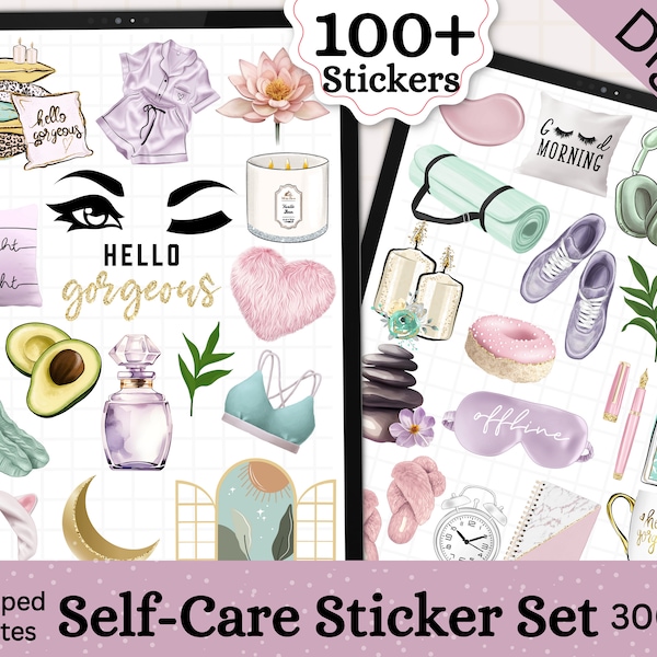 Self-Care Goodnotes Digital Stickers Planner Goodnotes Spa Stickers Selfcare Digital Goodnotes Stickers Spa Watercolor Digital Spa Stickers