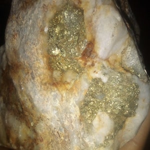 Very large unique premium  white gold quartz crystal matrix! Real raw Gold and silver!