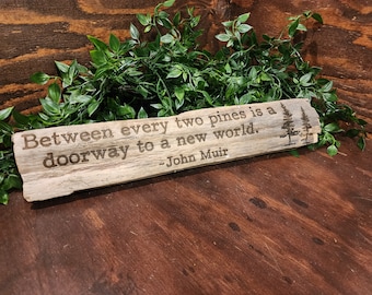 John Muir - Between every two pines is a doorway to a new world.