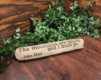 John Muir - The mountains are calling and I must go.