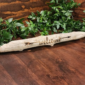 Handmade Driftwood Welcome Sign: Coastal Decor