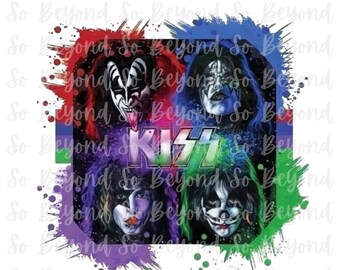Kiss, PNG, Digital Download, Popular, Bands, Classic Band, Metal, Rock