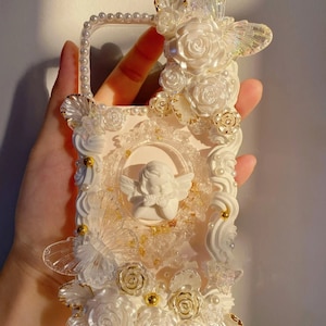 Baroque  Vintage DIY Decoden Handmade Custom Cream Phone Case for iPh –  jellydecoden