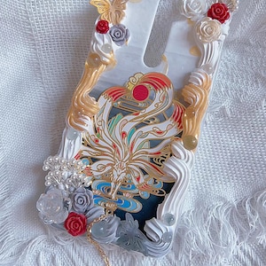 Classical Style Decoden Phone Case for All Brand, Neunschwänziger Fuchs, handgemachtes iPhone 14 Case, Samsung, Android