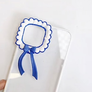 Simple Phone Camera Decoration, Klein Blue Decoden Phone Case for All Brand, Cream Case, Customized Case for iPhone, Samsung Android