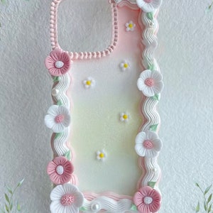 Sakura Decoden Phone Case for All Brand, Ombre Icing Decora Phone Case, Handmade iPhone 14 Case, Samsung, Android image 1