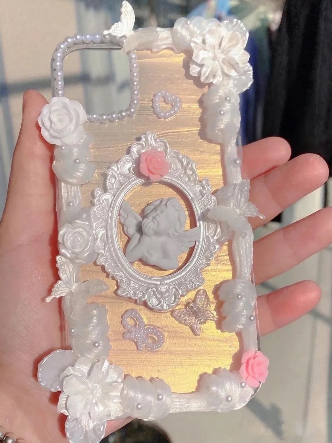 Aurora Decoden Phone Case for All Brand, Ombre Icing Decora Phone Case, Handmade iPhone 14 Case