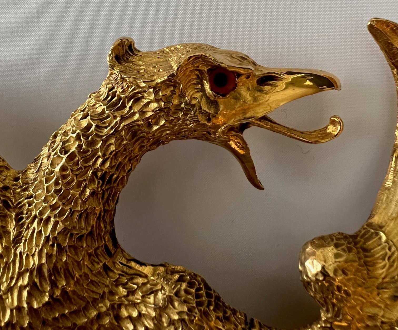 Christopher Ross Bald Eagle 1986 24k gold plated Belt Buckle christopher-ross-24k-gold-  main image 2