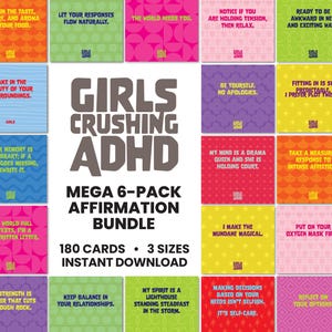 180 Affirmationen für Mädchen: ADHS Unterstützung, Neurovielfalt Positiv, ADHS Affirmations Karten, Selbstwertgefühl stärken.