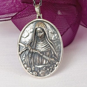 Sterling Silver Virgin Mary Pendant,Holy Mother Mary Necklace,Religious Catholic Christian Jewelry,Catholic Necklace, Christian Gift,