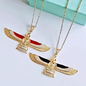 Colar Ahura Mazda de prata 925 - Pingente Faravahar Ahura Mazda - Colar de espírito elevado - Joias mitológicas - Joias antigas - Colar de deusa