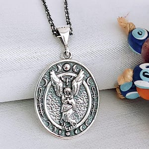 Sterling Silver Guardian Angel Talisman Necklace: Spiritual Protection