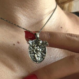 Goddess Nike Necklace,Victory Symbol Pendant,Sterling Silver Handmade Mythology Jewelry,Greek Goddess Necklace,Empowering  Jewelry,