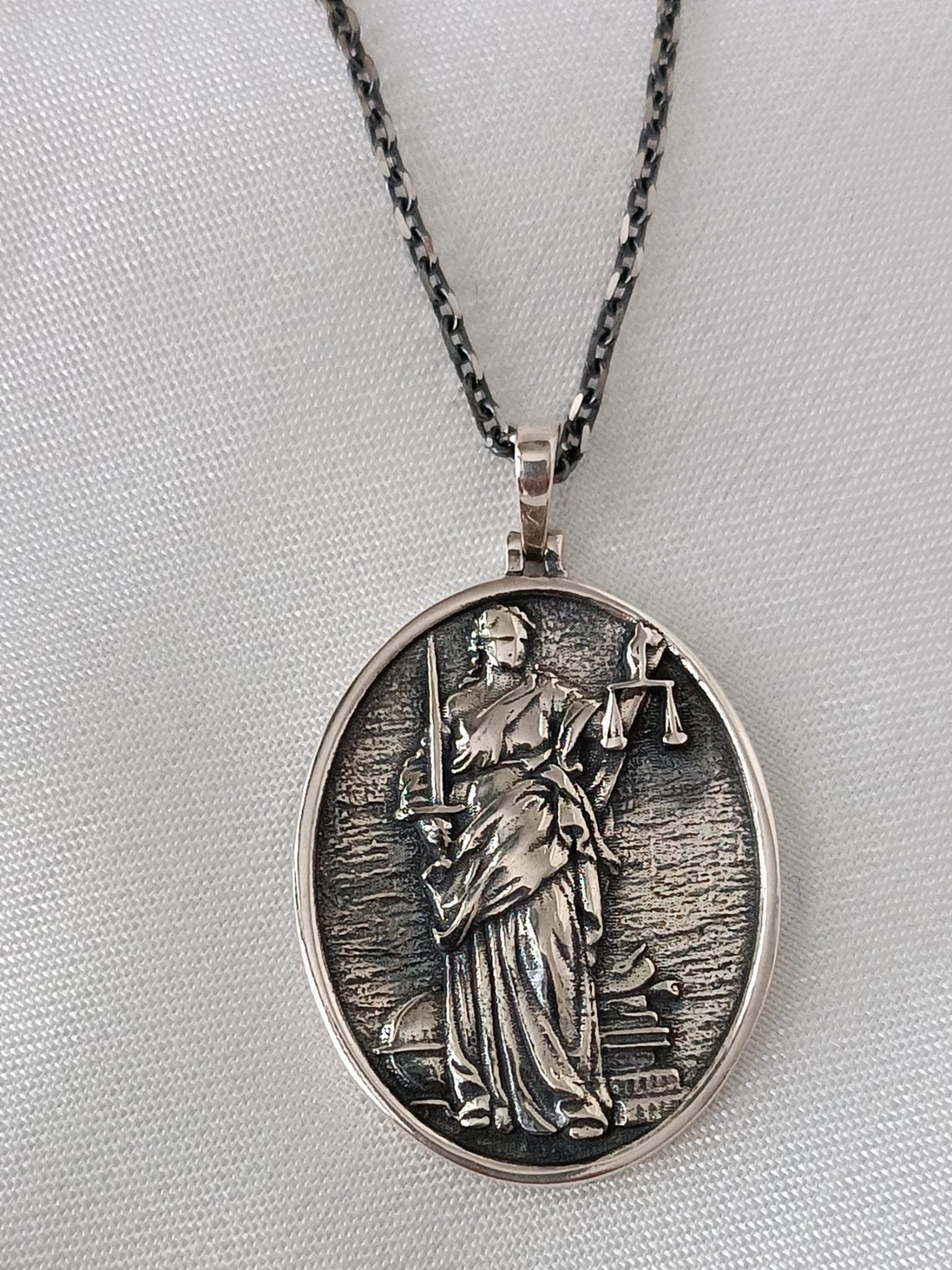 Scales of Justice Necklace: Handmade Sterling Silver Lawyer Gift - Etsy