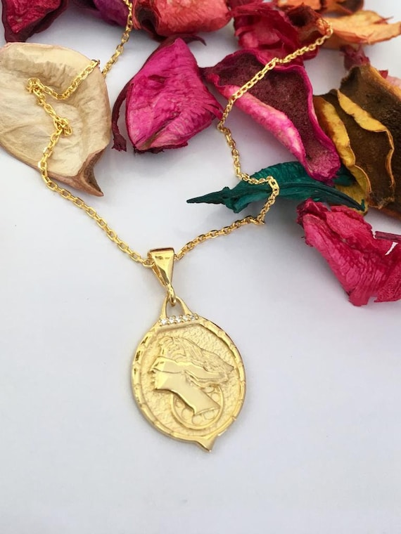 Goddess Fortuna Necklace-Goddess Necklace-Mythological Jewelry- Lucky Necklace-Gift To Her- Fertility Goddess Necklace-Antique Jewelry-Gift