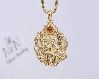 Sterlingzilveren Hecate-ketting: medaillon van de oude Griekse godin