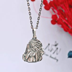 Sterling Silver Aphrodite Necklace-Goddess of Love Necklace-Venus Necklace-Ancient Greek Jewelry-Mythological Jewelry-Symbol Necklace-Gifts