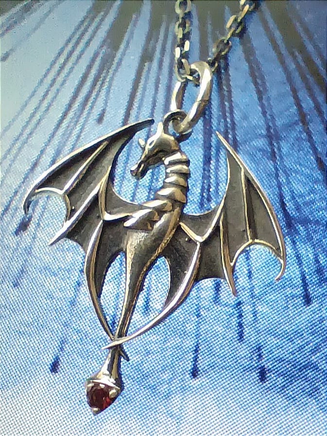 Dragon Roar Wand Beads Anime Pendant Silver Gothic Style Vintage