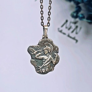 Handgemachte Sterling Silber Athene Halskette: Schmuck der griechischen Göttin
