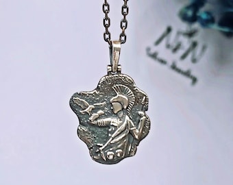 Handmade Sterling Silver Athena Necklace: Greek Goddess Jewelry