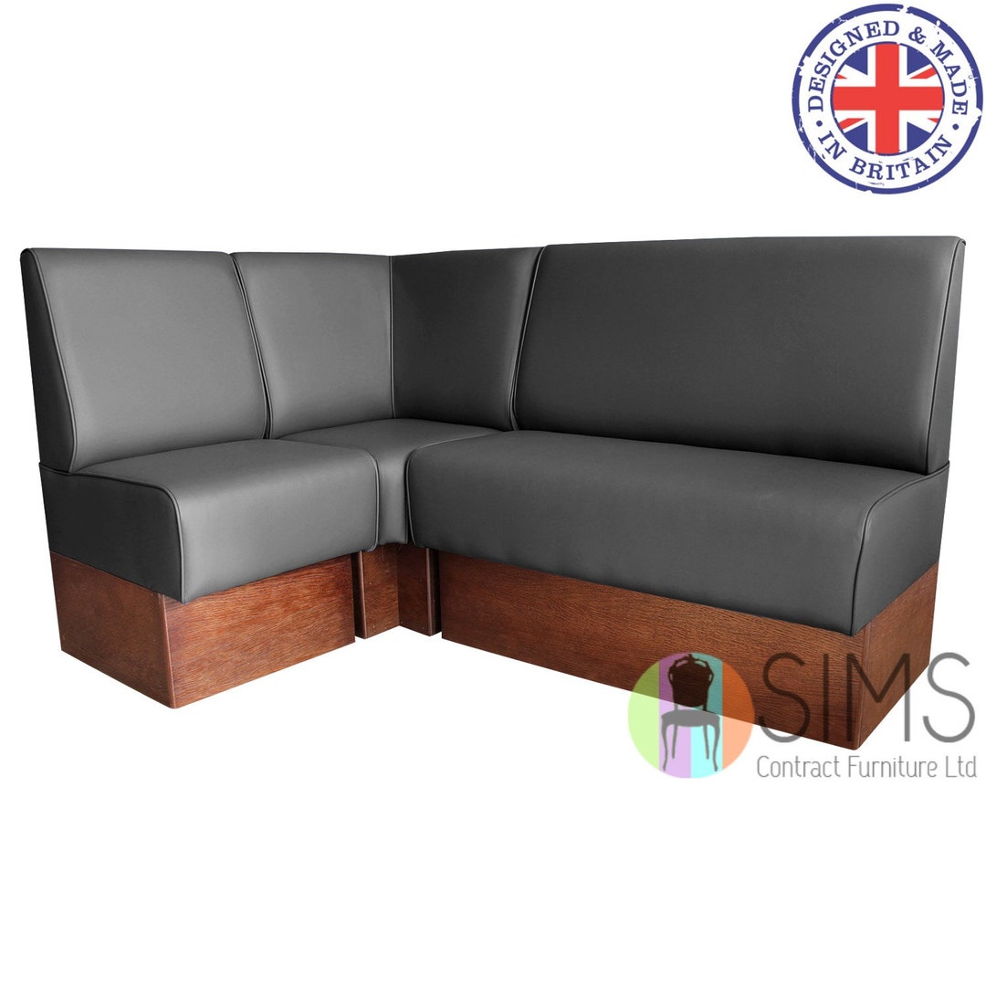 Modular Plain Back Banquette Fitted Bench Booth Seating Cafe