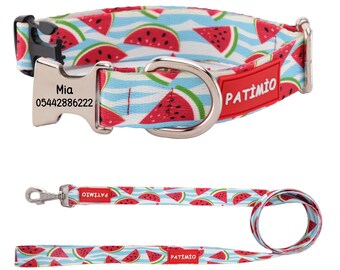 Personalized Dog Collar, Dog Collar, Custom Dog Collar, Adjustable Dog Collar, Dog Leash&Dog Collar Set, Handmade Dog Collar, Handmade Leash