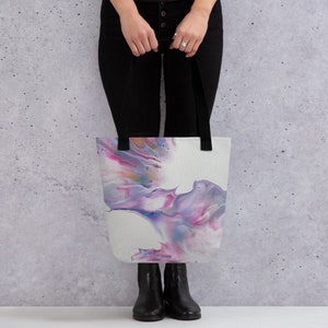 Pink & Purple Abstract Tote Bag
