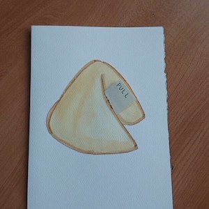 Cartão de aniversário do biscoito da sorte
