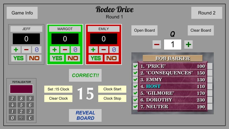 Rodeo Drive - Game Show Software - Etsy